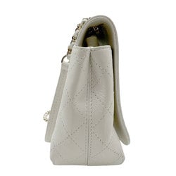 CHANEL Shoulder Bag Leather White Women's z2415