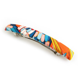 Hermes HERMES Barrette Silk Metal Multicolor Silver Women's e59203a