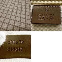 GUCCI Shoulder Bag Diamante Leather Beige Brown Men's Women's 295679 n0398