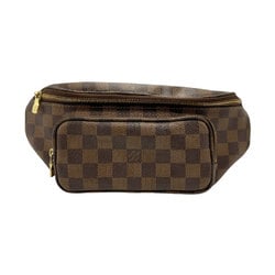 Louis Vuitton LOUIS VUITTON Waist Bag Body Damier Bum Mervil Canvas Brown Gold Men's N51172 z2435