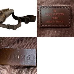 Louis Vuitton LOUIS VUITTON Waist Bag Body Damier Bum Mervil Canvas Brown Gold Men's N51172 z2435