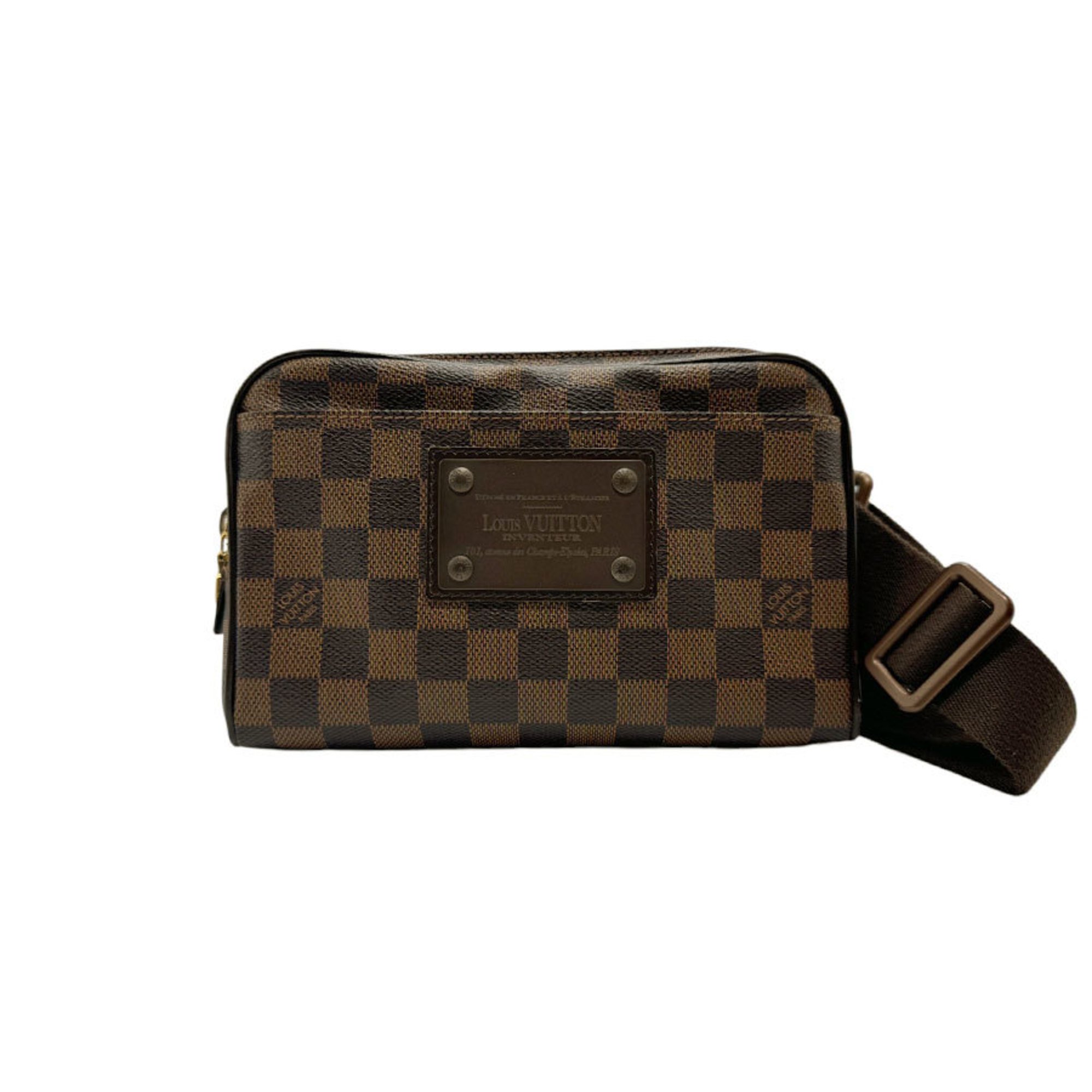 Louis Vuitton LOUIS VUITTON Body Bag Waist Damier Bum Brooklyn Canvas Brown Gold Men's N41101 z2451