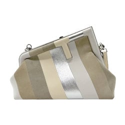 FENDI Shoulder Bag First Small Leather Suede Beige Women's 8BP129 AJSB z2420