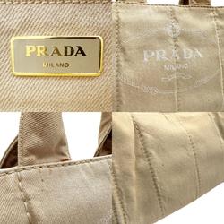 PRADA Handbag Tote Bag Canapa Canvas Beige Women's B1877B z2473