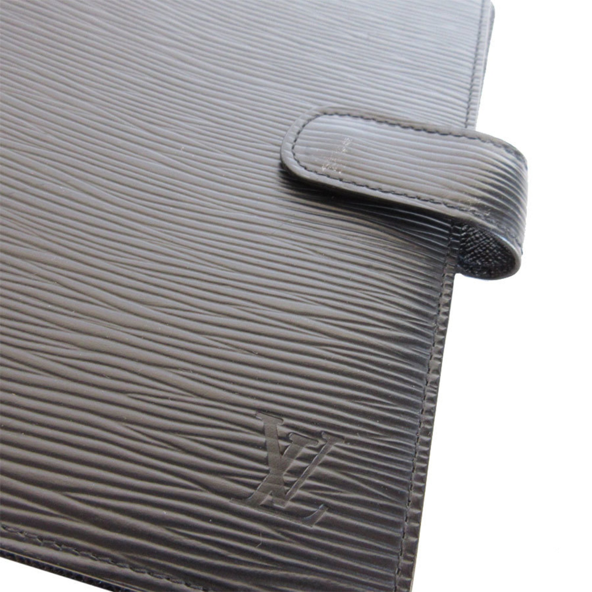 Louis Vuitton Epi Agenda MM Notebook Cover, Leather, Noir, Men's, Women's, s0294a