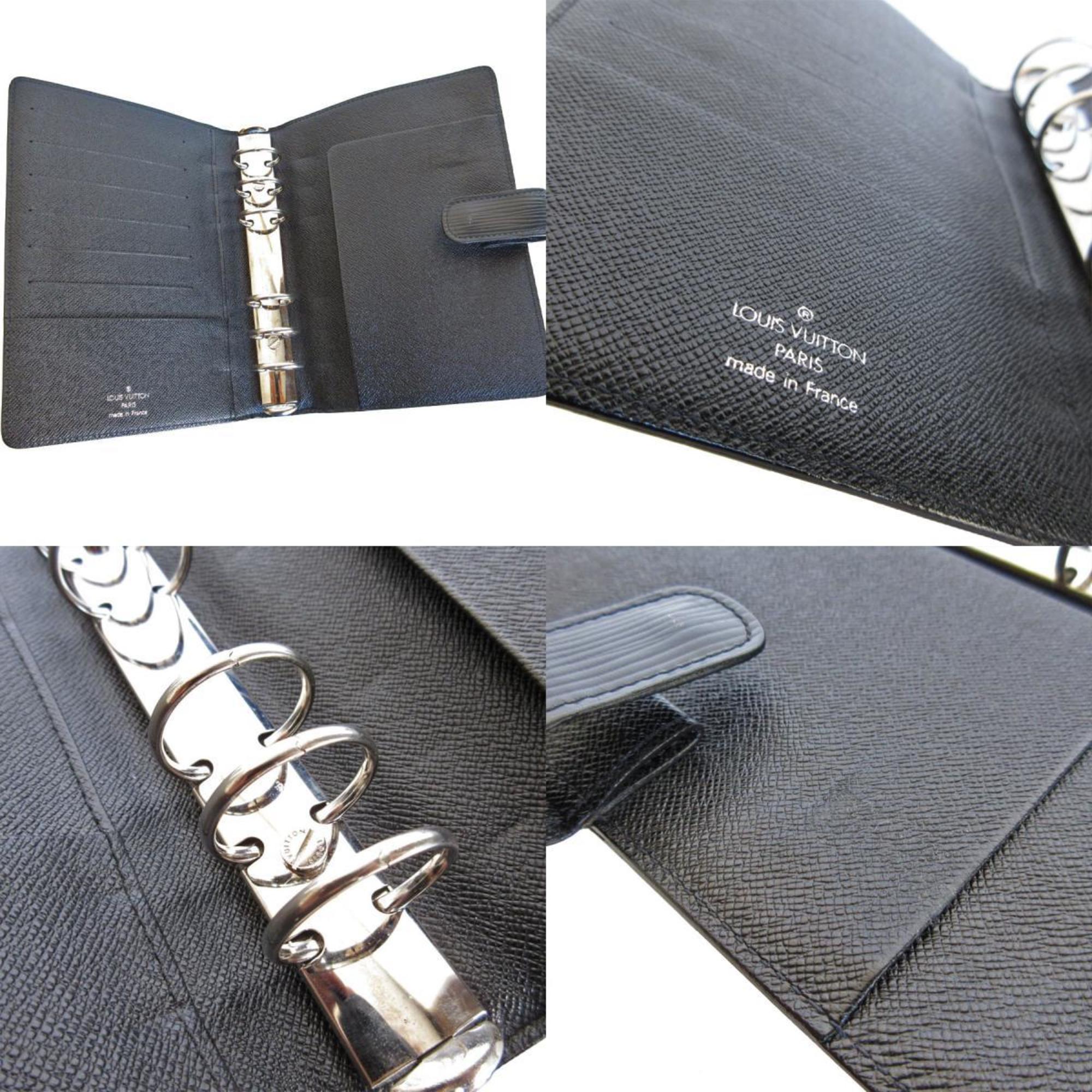 Louis Vuitton Epi Agenda MM Notebook Cover, Leather, Noir, Men's, Women's, s0294a