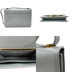 Christian Dior Shoulder Bag 30 Montaigne Leather Grey Gold Women's z2456