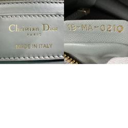 Christian Dior Shoulder Bag 30 Montaigne Leather Grey Gold Women's z2456