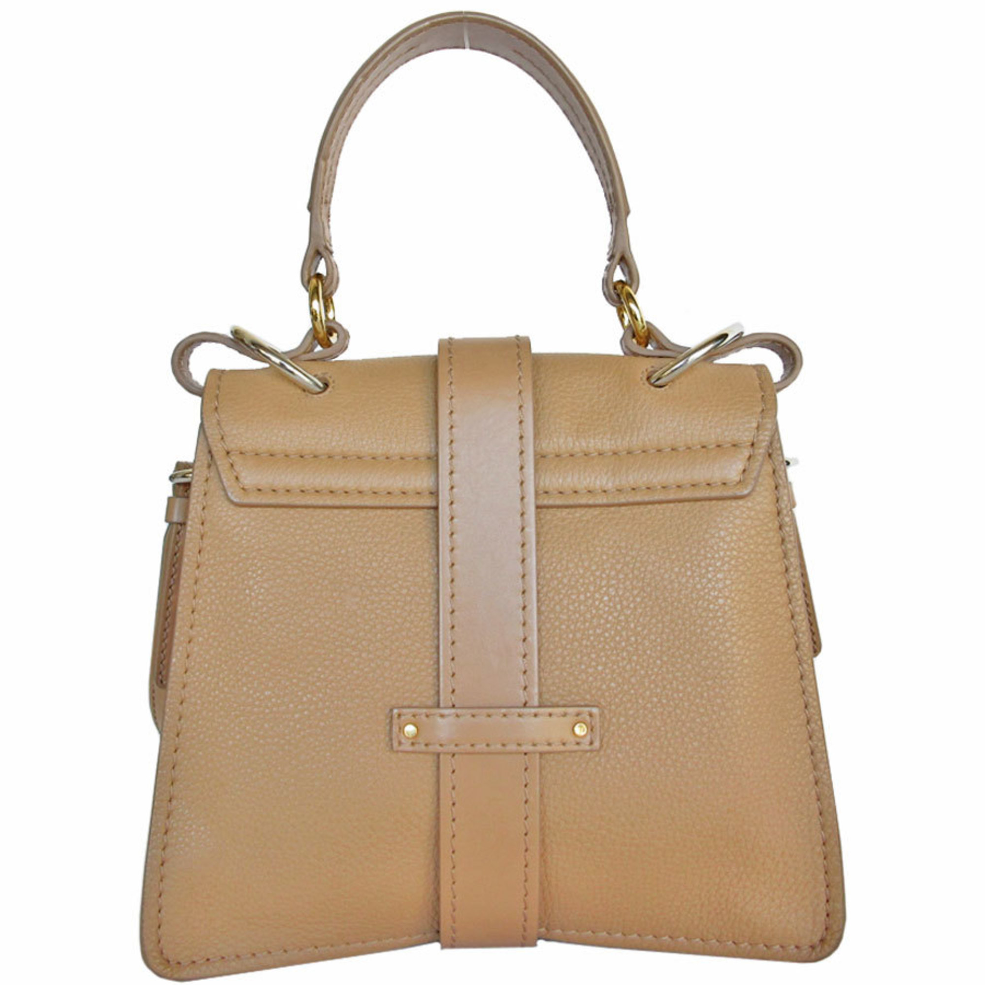 Chloé Chloe Shoulder Bag Handbag Abby Leather Beige Women's s0298f