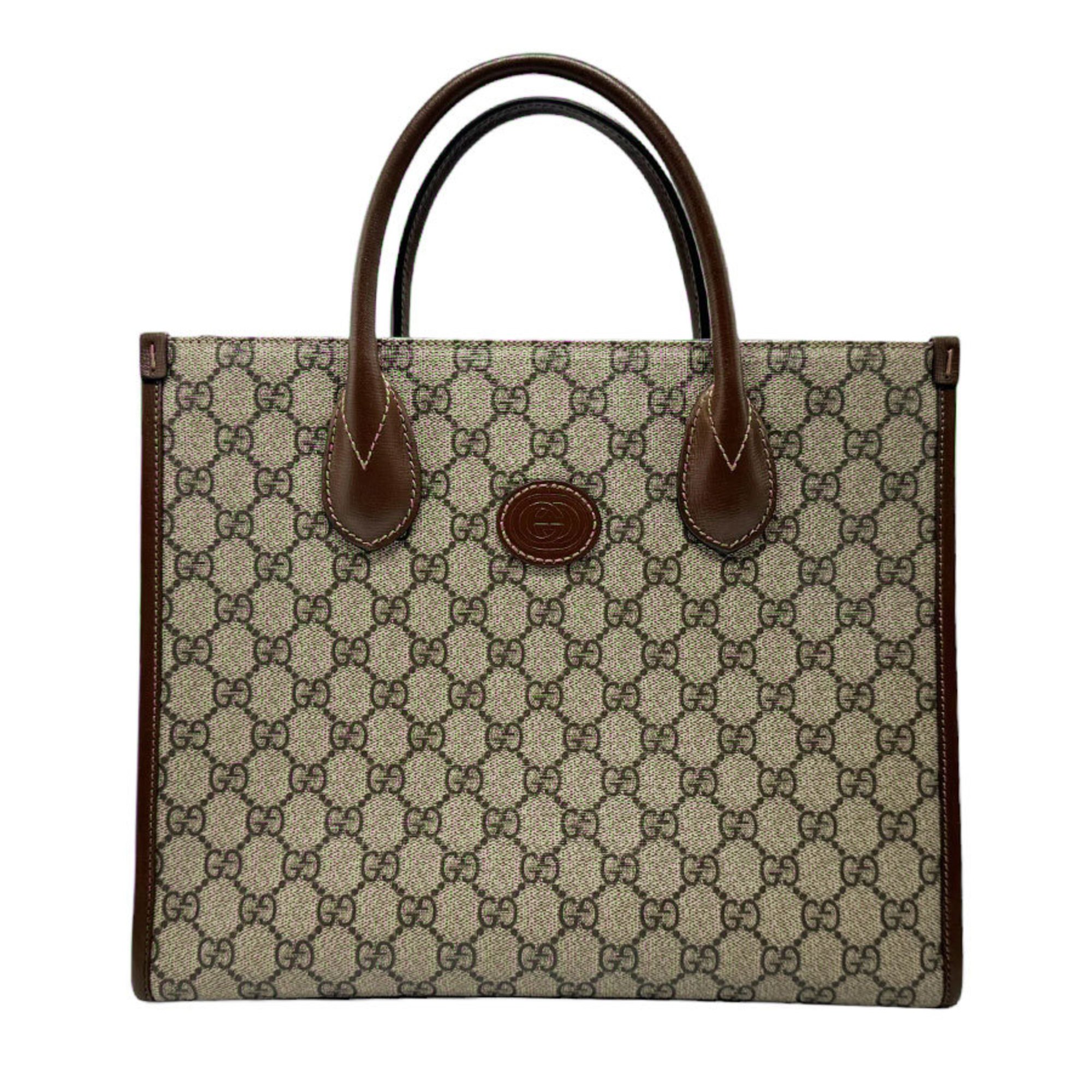 GUCCI Handbag Shoulder Bag GG Supreme Small Tote Beige Brown Gold Women's 659983 z2464