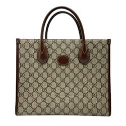 GUCCI Handbag Shoulder Bag GG Supreme Small Tote Beige Brown Gold Women's 659983 z2464