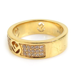 FENDI Ring F is Fendi Metal Zirconia Gold Women's h30555k