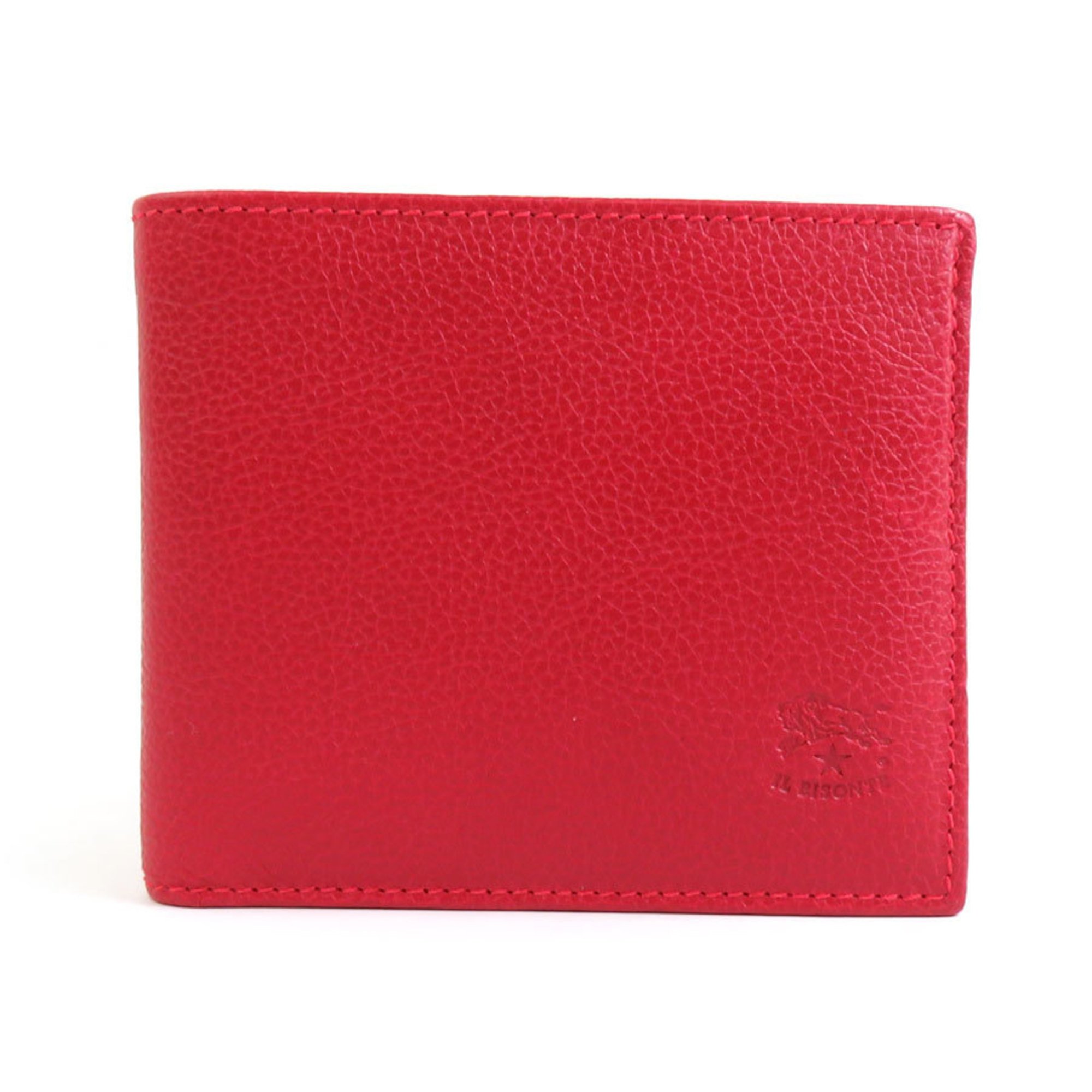 IL BISONTE Bi-fold wallet Leather Red Men's h30560k