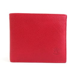 IL BISONTE Bi-fold wallet Leather Red Men's h30560k