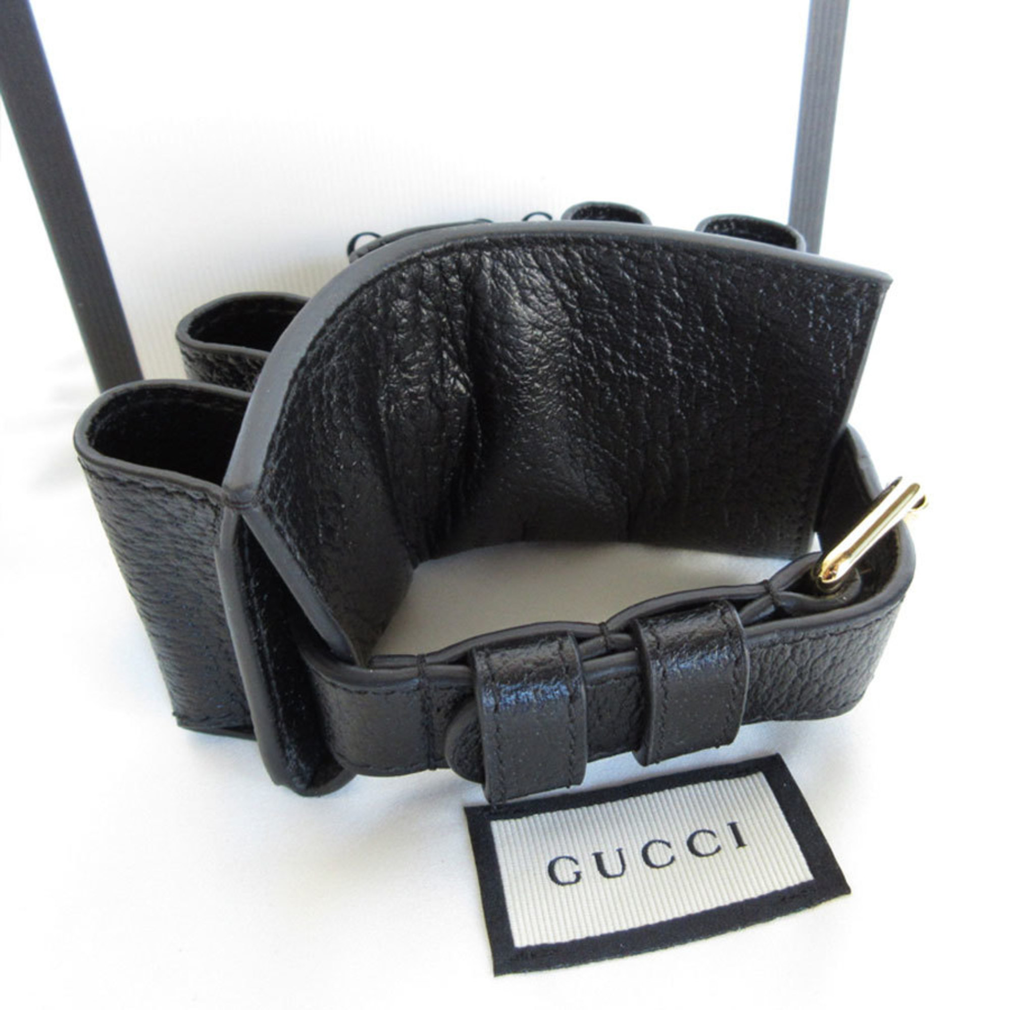 GUCCI Lip Case Leather Black Women's 615992 s0289f