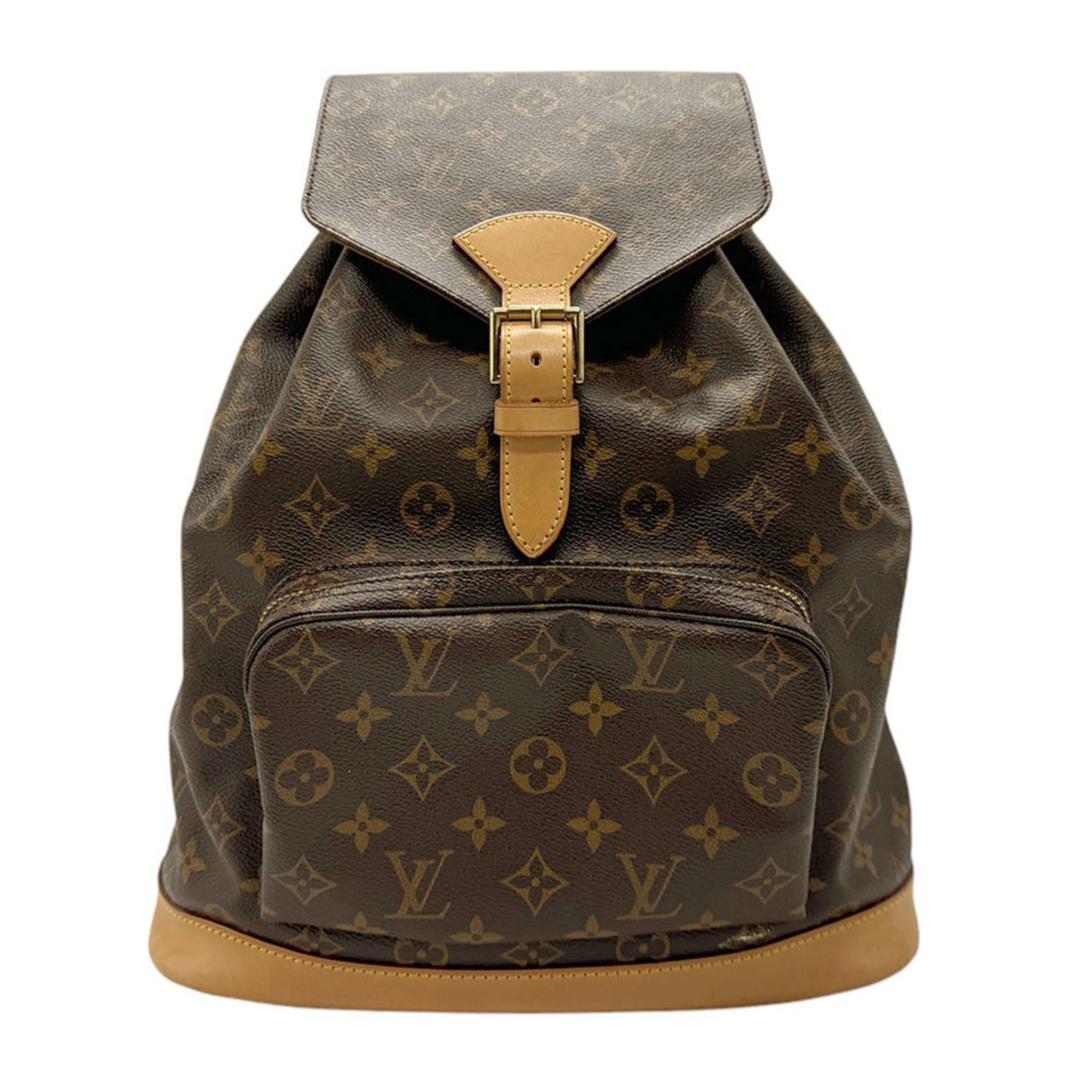 Louis Vuitton LOUIS VUITTON Backpack Monogram Montsouris GM Canvas Brown Men's Women's M51135 b0005