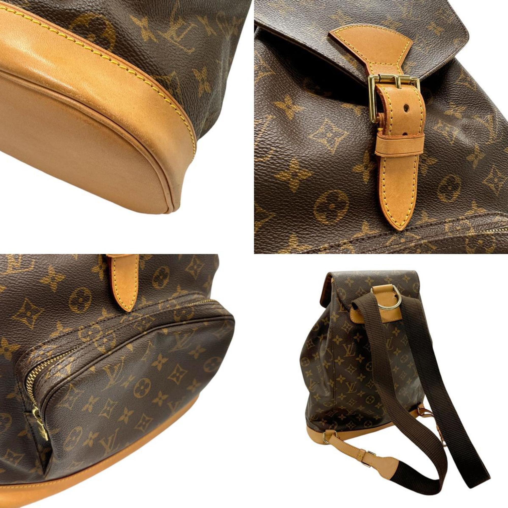 Louis Vuitton LOUIS VUITTON Backpack Monogram Montsouris GM Canvas Brown Men's Women's M51135 b0005