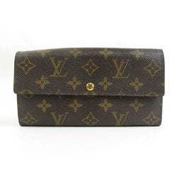 Louis Vuitton LOUIS VUITTON Long Wallet Monogram Portefeuille Sarah Canvas Brown Gold Men's Women's e59219a