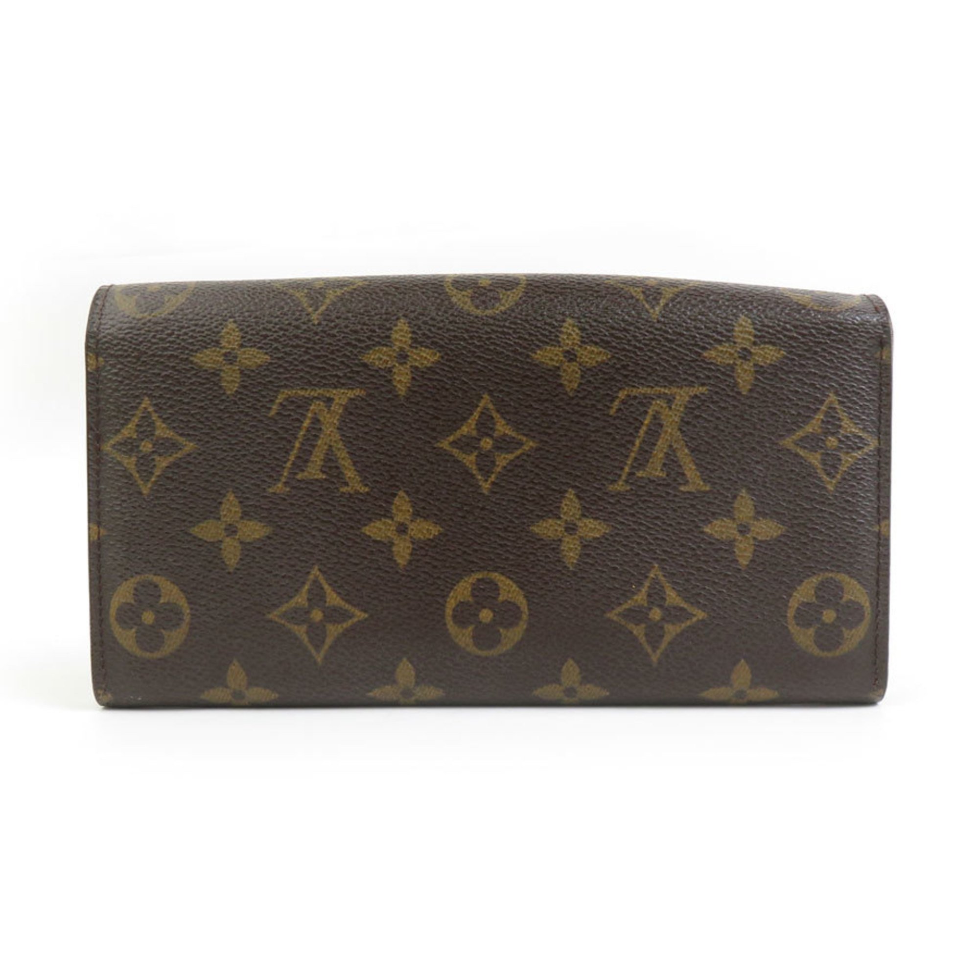 Louis Vuitton LOUIS VUITTON Long Wallet Monogram Portefeuille Sarah Canvas Brown Gold Men's Women's e59219a