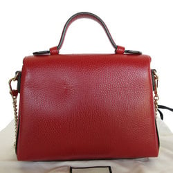 GUCCI Handbag Shoulder Bag Interlocking G Leather Red Women's 510302 s0306a