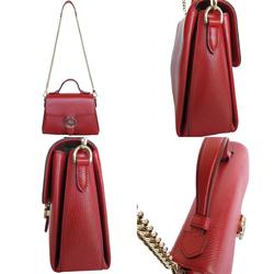 GUCCI Handbag Shoulder Bag Interlocking G Leather Red Women's 510302 s0306a