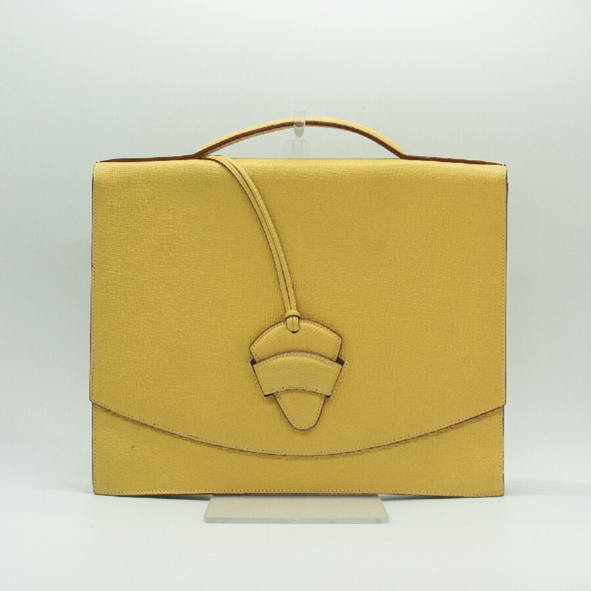 LOEWE Barcelona Leather Yellow Gold Handbag for Women PD337