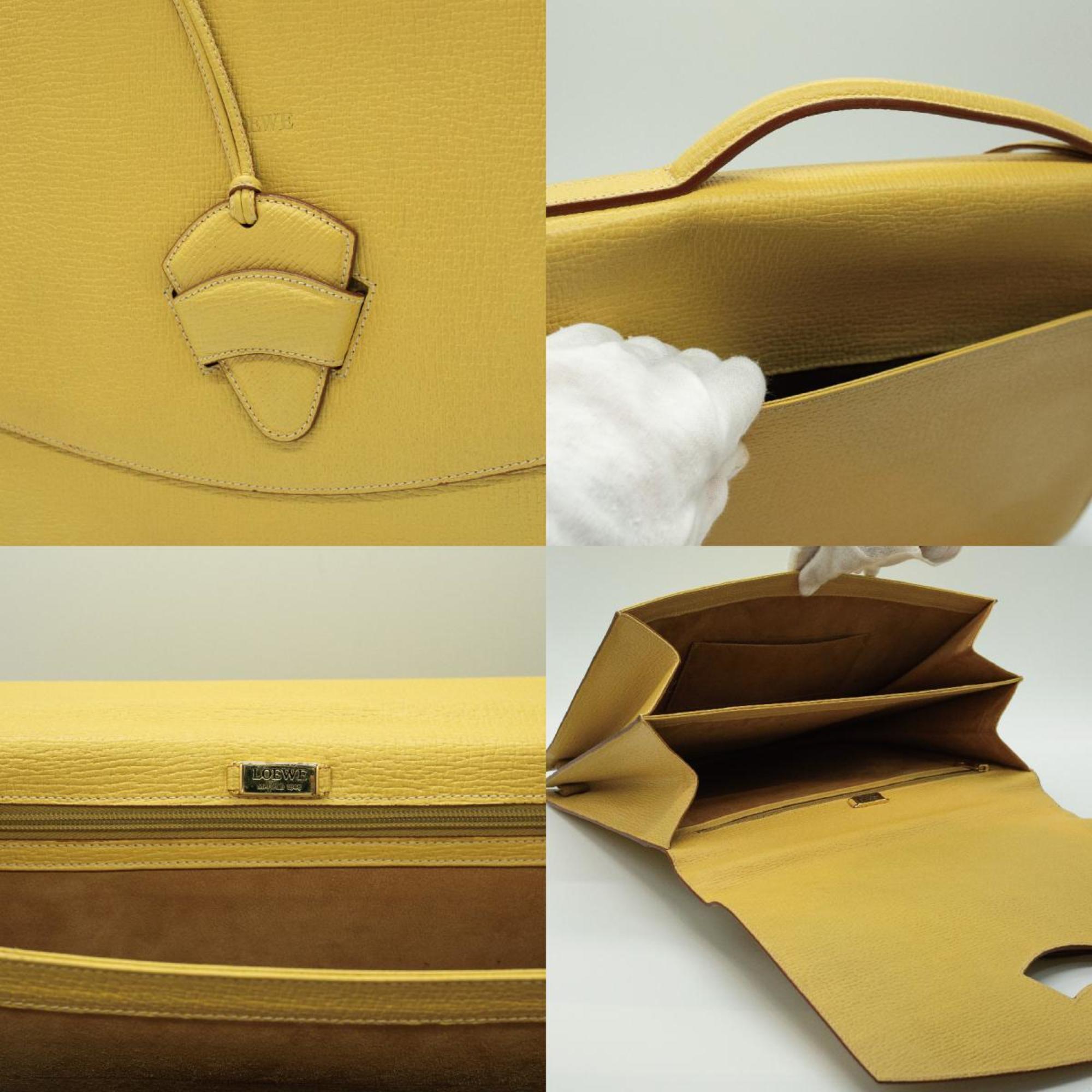 LOEWE Barcelona Leather Yellow Gold Handbag for Women PD337