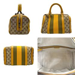 GUCCI Handbag Shoulder Bag GG Canvas Leather Beige Brown Yellow Khaki Women's 269876 z2418