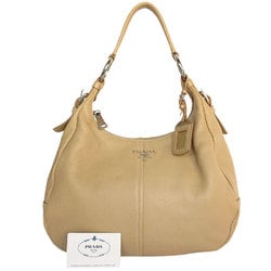 PRADA shoulder bag leather beige women's BR4373 s0297g