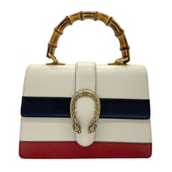 GUCCI Handbag Shoulder Bag Bamboo Dionysus Leather Off-White Red Navy Women's 448075 z2386