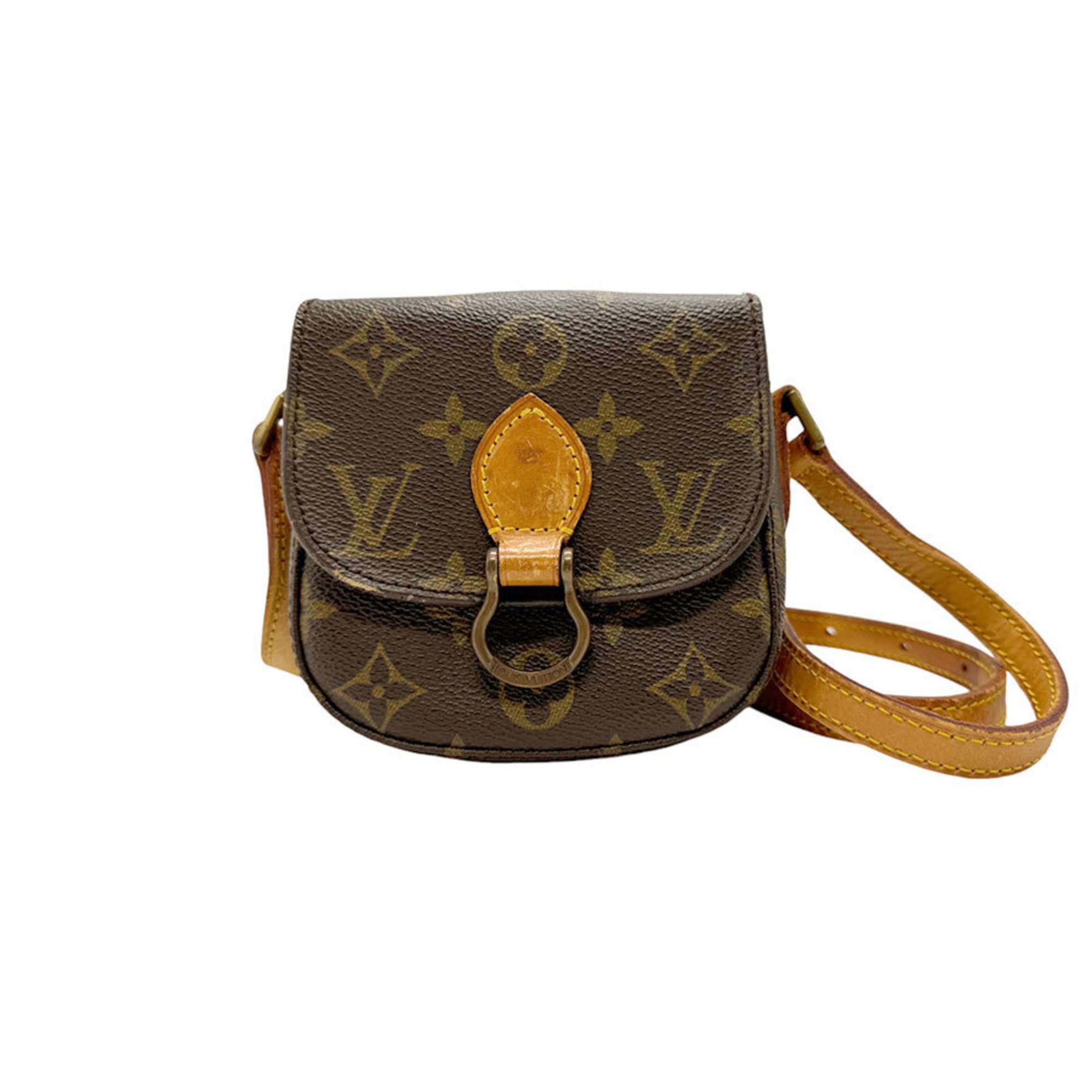 Louis Vuitton LOUIS VUITTON Shoulder Bag Monogram Bebe Saint-Clou Canvas Brown Gold Women's M51245 z2447