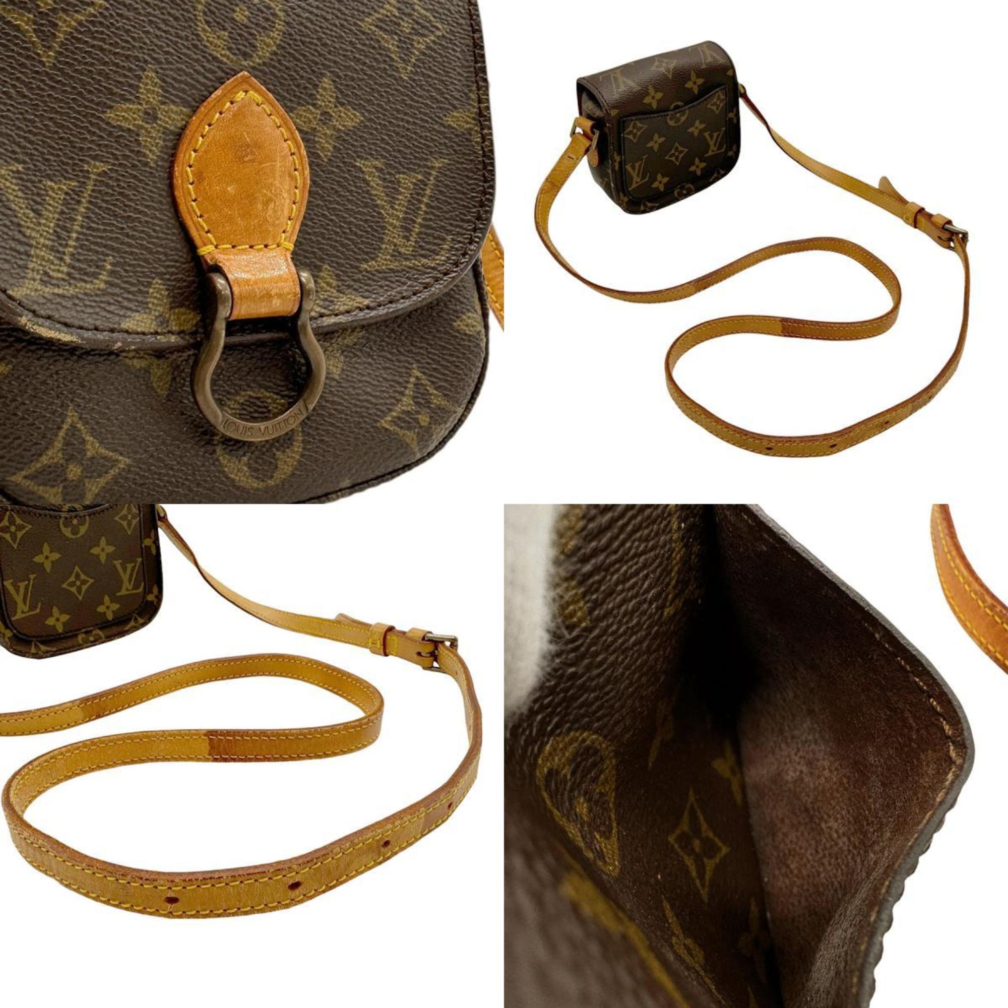 Louis Vuitton LOUIS VUITTON Shoulder Bag Monogram Bebe Saint-Clou Canvas Brown Gold Women's M51245 z2447