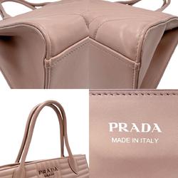 PRADA Handbag Shoulder Bag Diagram Leather Pink Beige Women's 1BA165 b0046