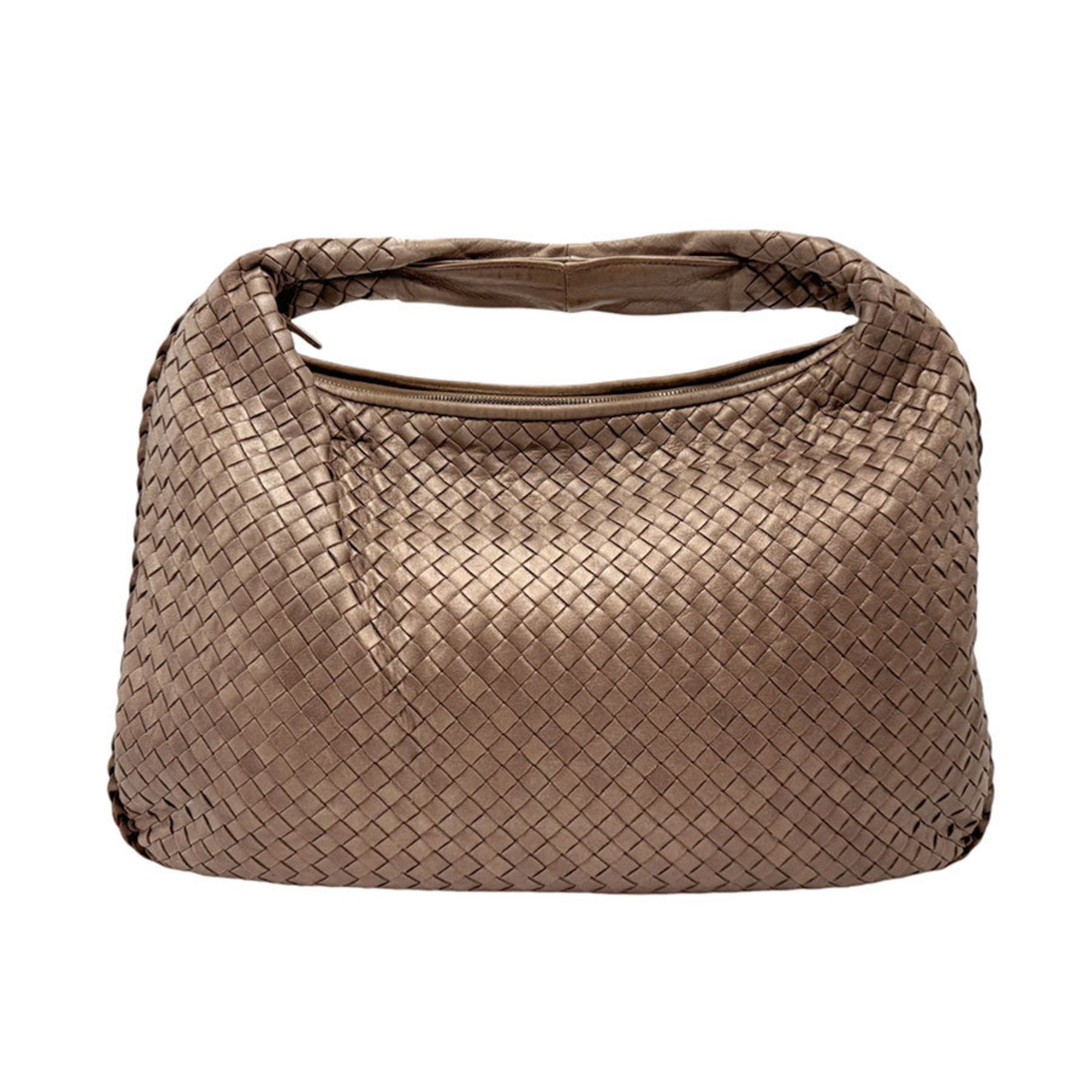 BOTTEGA VENETA Handbag Intrecciato Leather Metallic Brown Women's z2391