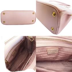 PRADA handbag shoulder bag leather pink ladies s0305a