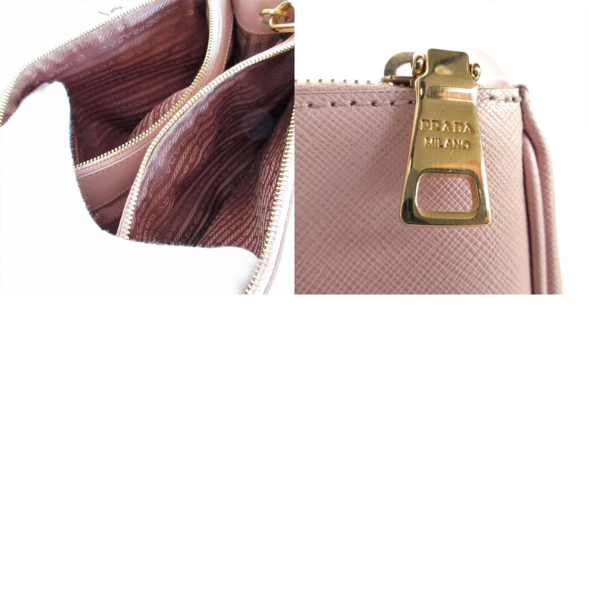 PRADA handbag shoulder bag leather pink ladies s0305a