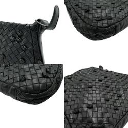 BOTTEGA VENETA Handbag Intrecciato Leather Black Women's z2437