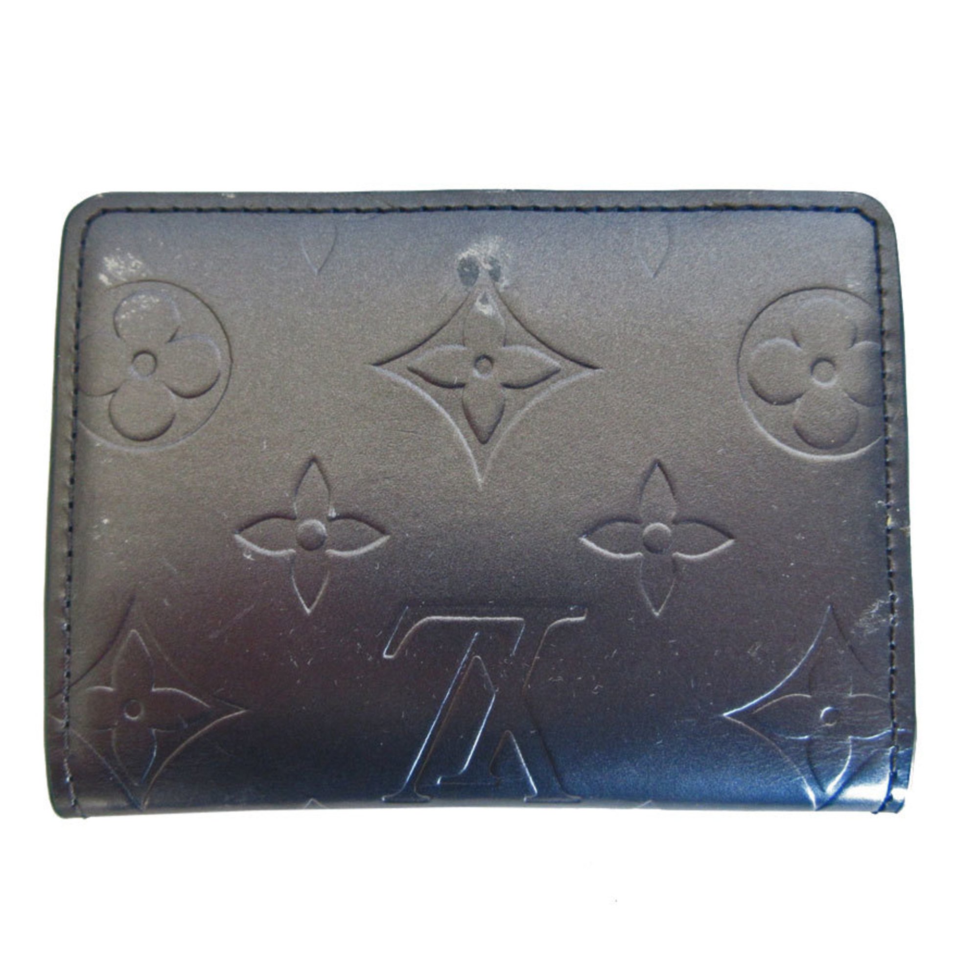 Louis Vuitton LOUIS VUITTON Wallets and coin cases Business card holders Compact wallet Monogram Matte Ludlow Navy Men's M65122 s0290a