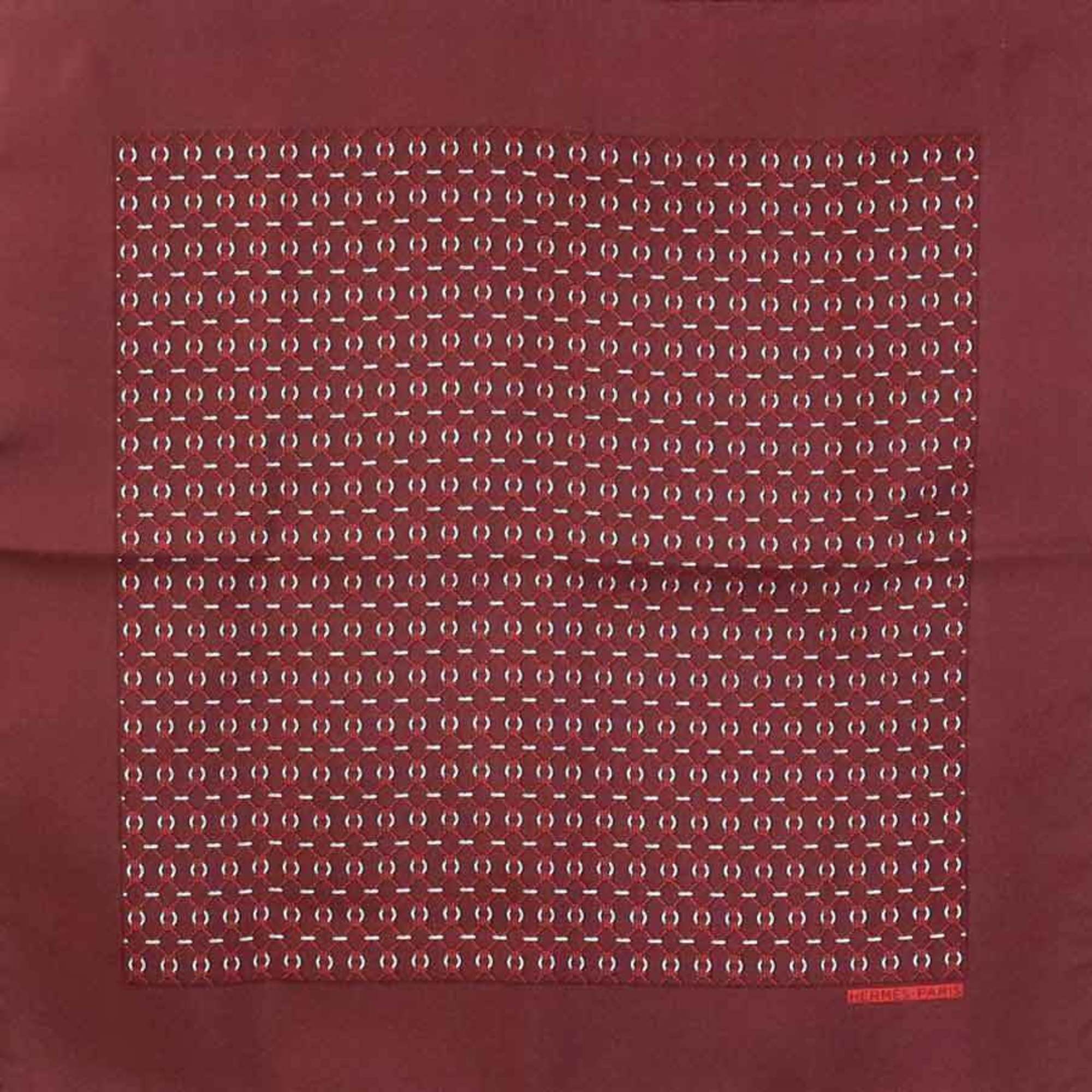 Hermes HERMES handkerchief set of 3, silk, burgundy, navy, black, men's and women's a0490