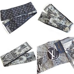 Louis Vuitton Scarf Bandeau Silk Grey Women's MP2587 s0295g