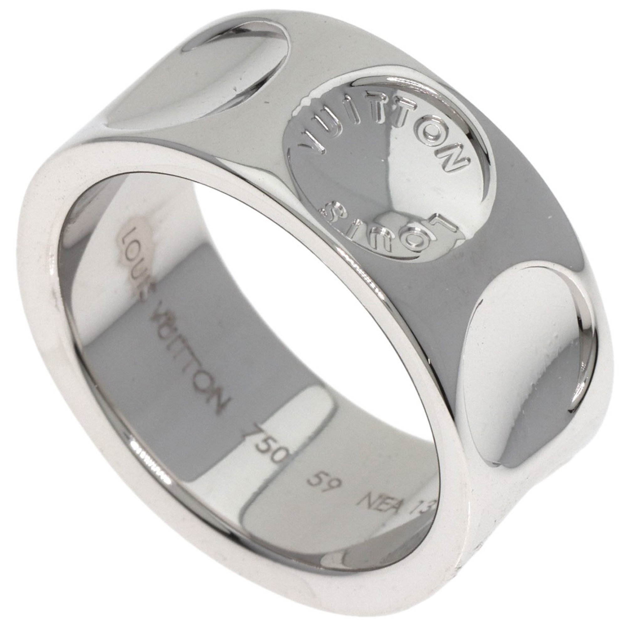 Louis Vuitton Grandberg Empreinte #59 Ring, 18K White Gold, Women's LOUIS VUITTON