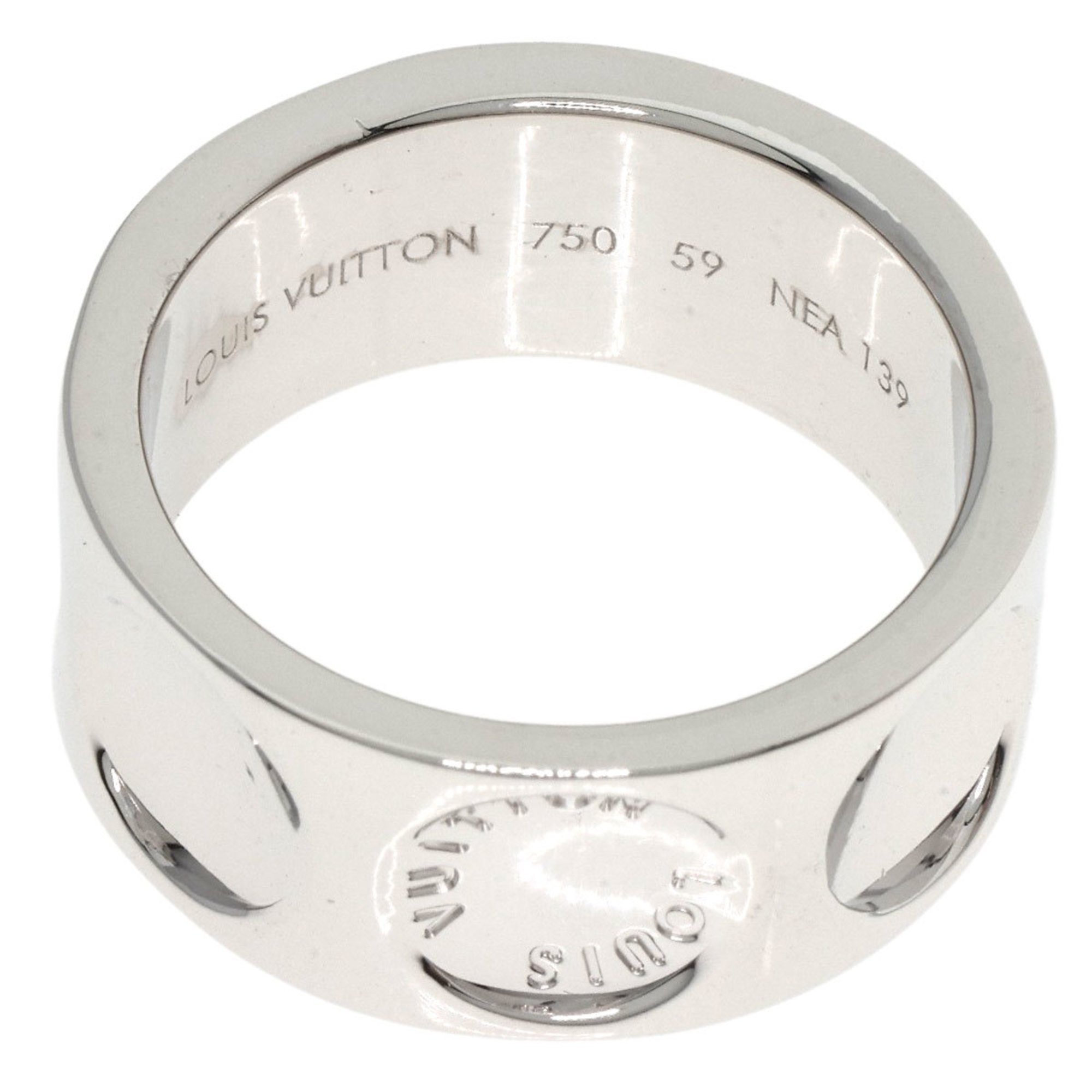 Louis Vuitton Grandberg Empreinte #59 Ring, 18K White Gold, Women's LOUIS VUITTON