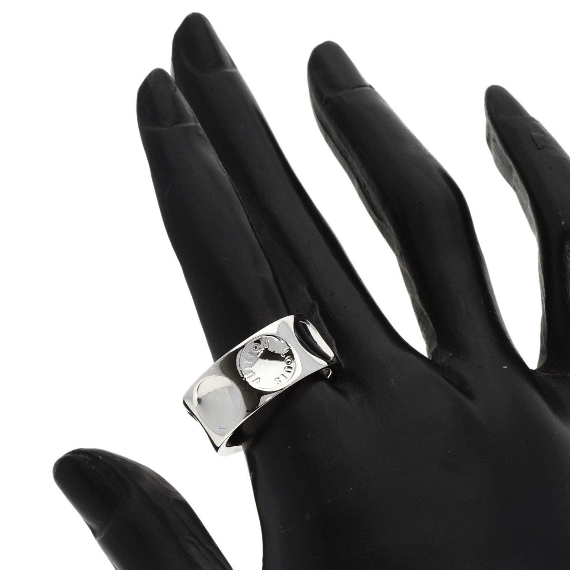 Louis Vuitton Grandberg Empreinte #59 Ring, 18K White Gold, Women's LOUIS VUITTON