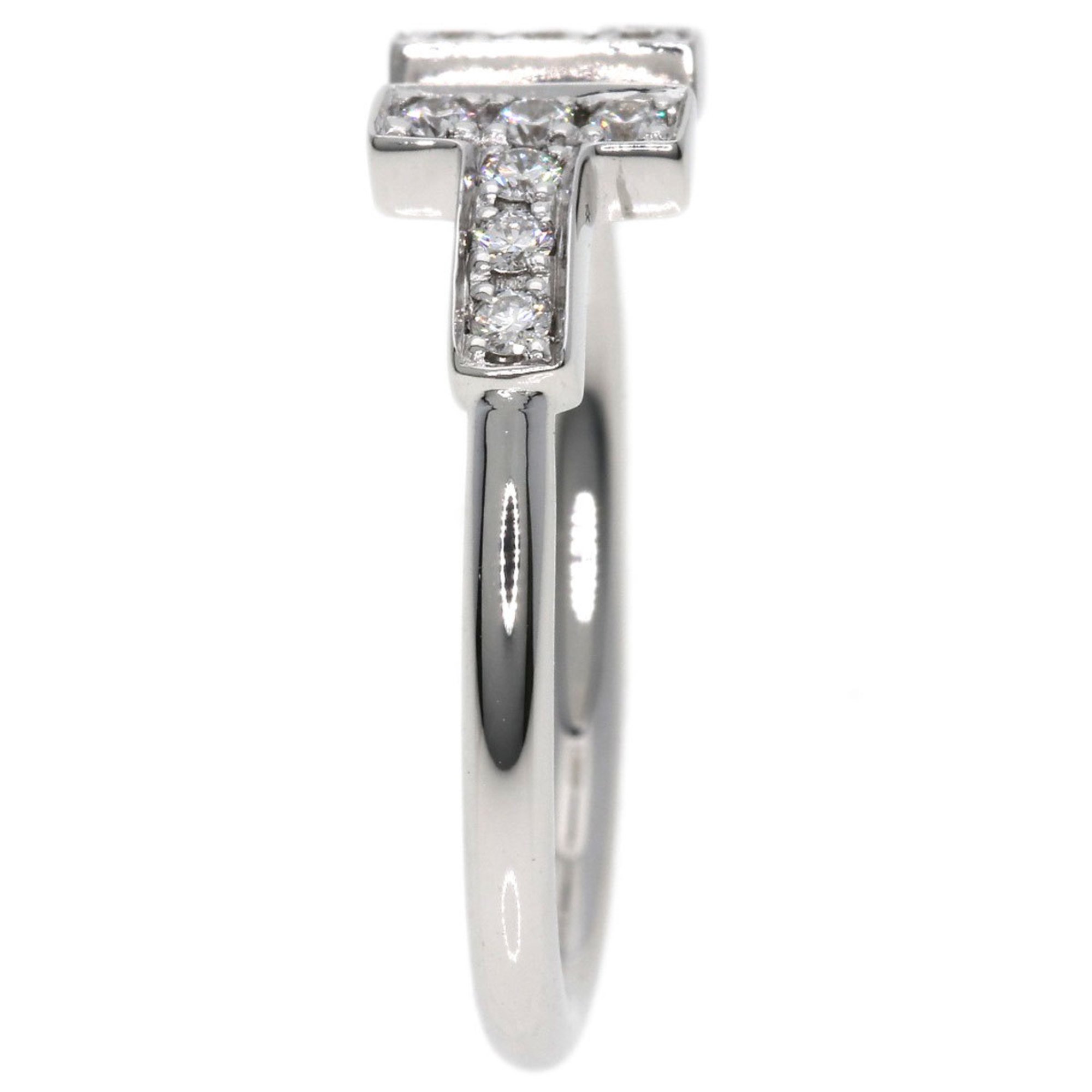 Tiffany T-wire diamond ring, 18k white gold, for women, TIFFANY&Co.