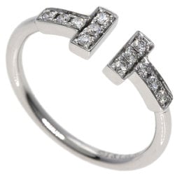 Tiffany T-wire diamond ring, 18k white gold, for women, TIFFANY&Co.