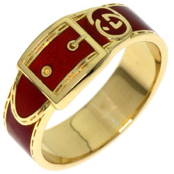 Gucci belt motif enamel ring, 18K yellow gold, for women, GUCCI