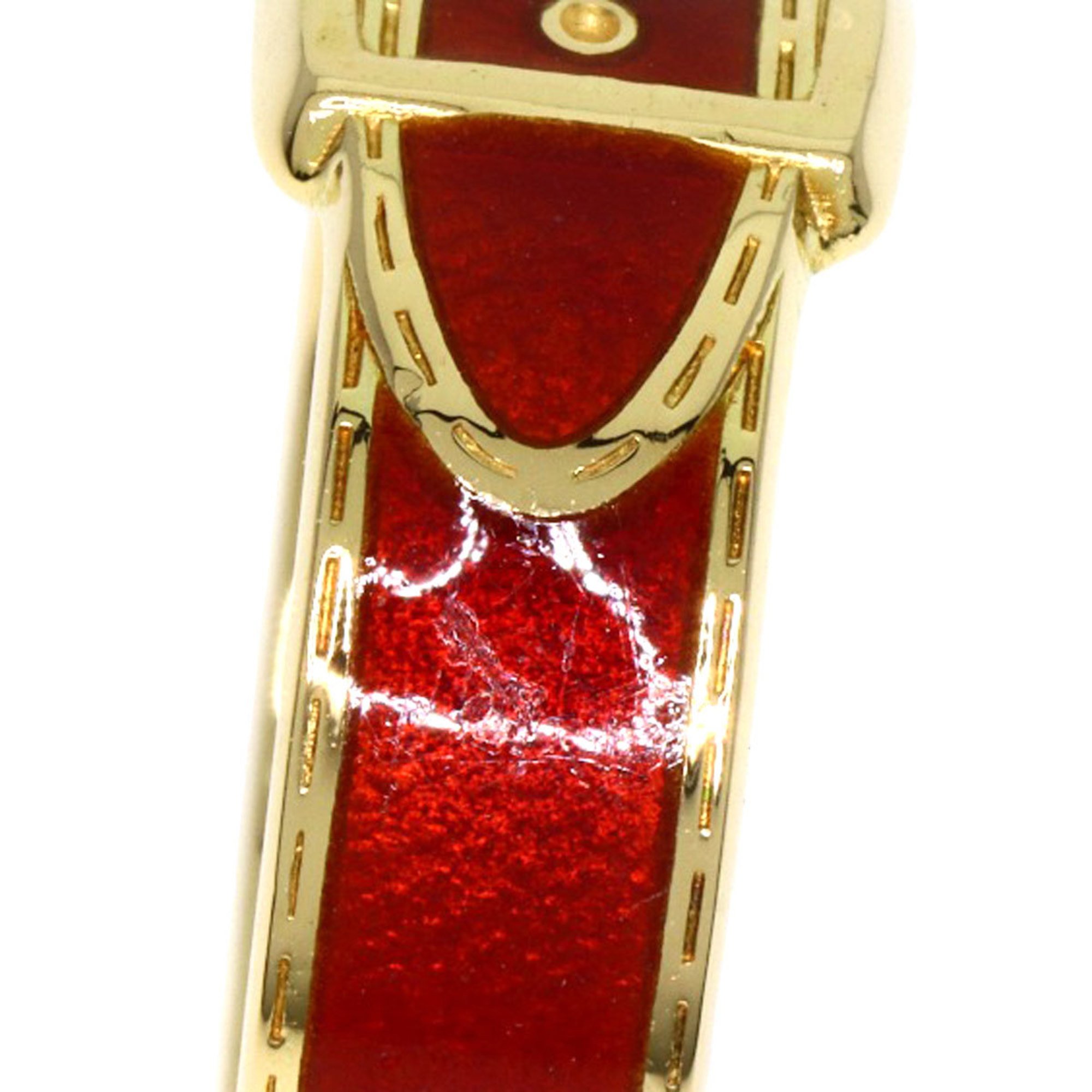 Gucci belt motif enamel ring, 18K yellow gold, for women, GUCCI