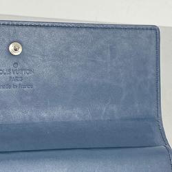 Louis Vuitton Tri-fold Long Wallet Monogram Matte Porte Tresor International M65105 Blue Men's