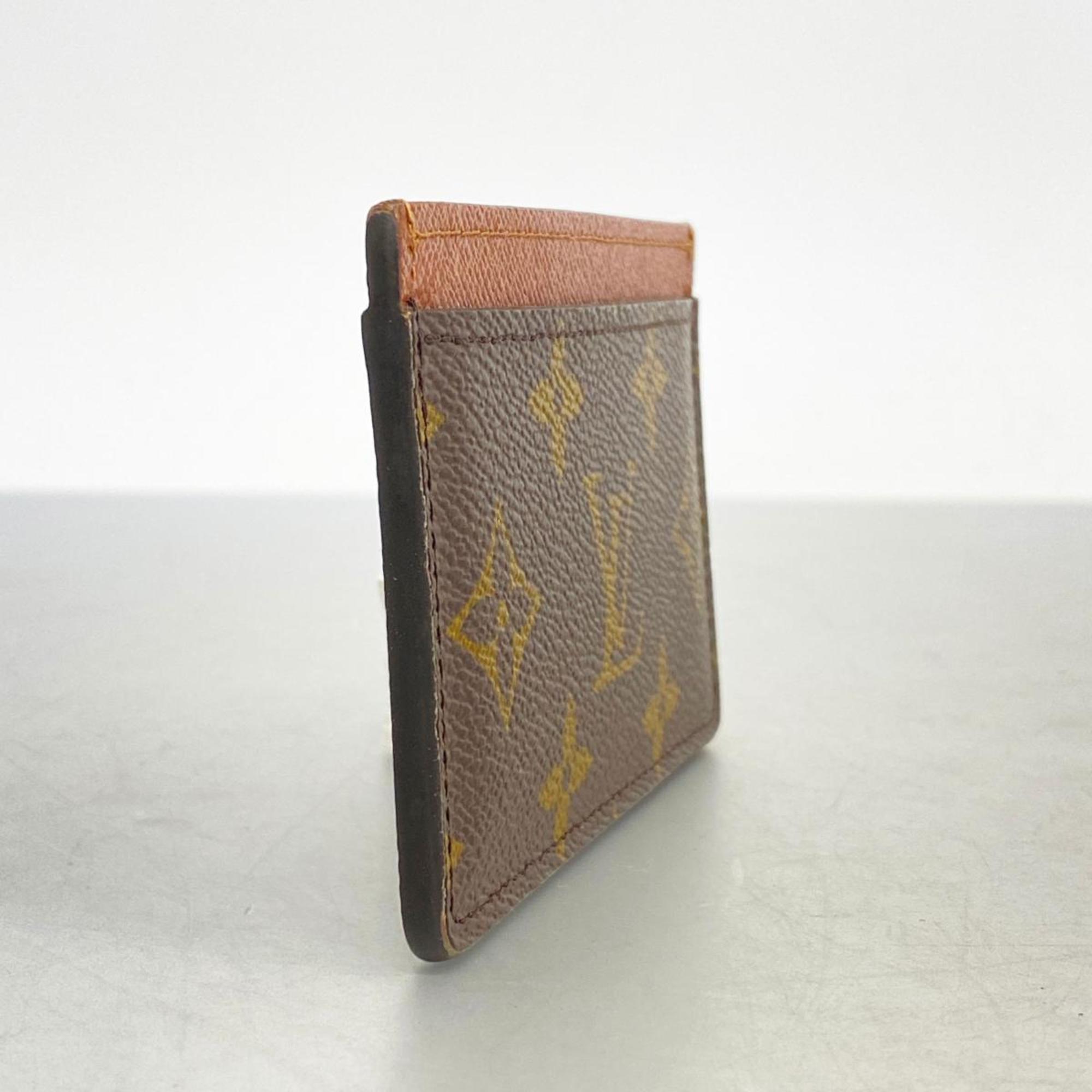 Louis Vuitton Business Card Holder/Card Case Monogram Porte Carte Sample M61733 Brown Men's/Women's