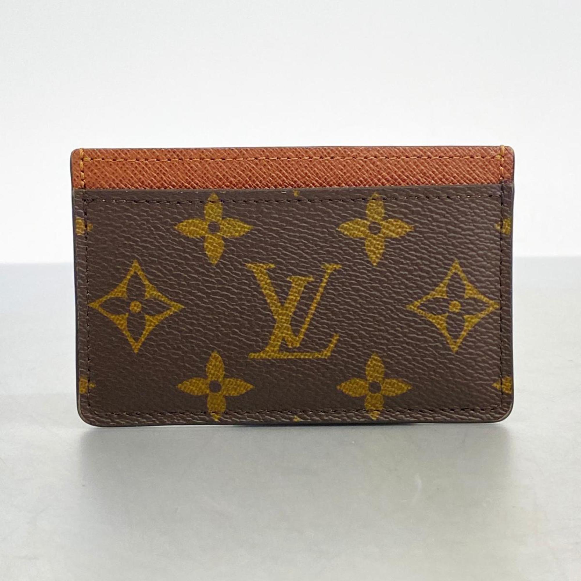 Louis Vuitton Business Card Holder/Card Case Monogram Porte Carte Sample M61733 Brown Men's/Women's